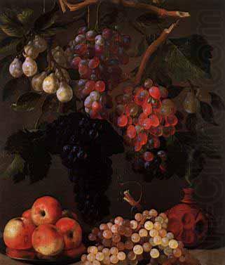 Bodegon de uvas, manzanas y ciruelas, Juan Bautista de Espinosa